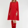 Paule Ka Robe Cape En Crepe Envers Satin<Femme Robes