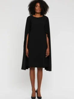Paule Ka Robe Cape En Crepe Envers Satin<Femme Robes