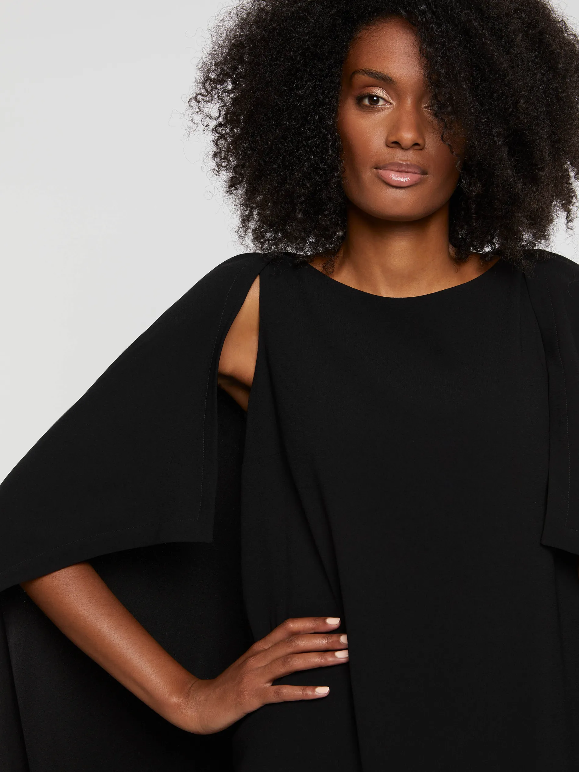 Paule Ka Robe Cape En Crepe Envers Satin<Femme Robes