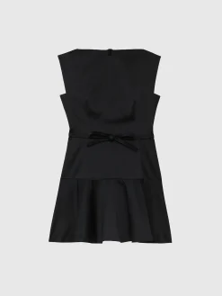 Paule Ka Robe Courte A Noeud En Satin Duchesse<Femme Robes