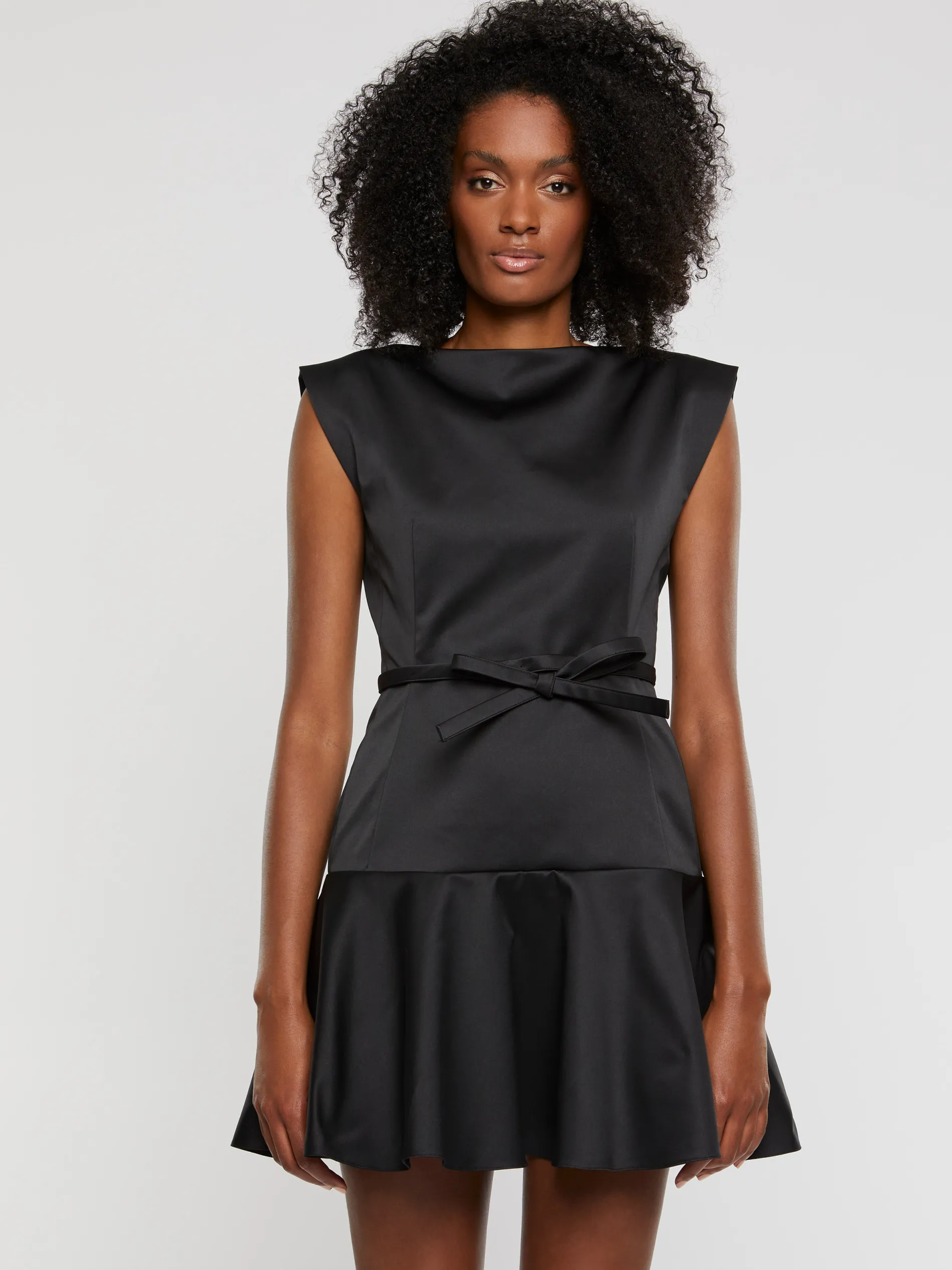 Paule Ka Robe Courte A Noeud En Satin Duchesse<Femme Robes