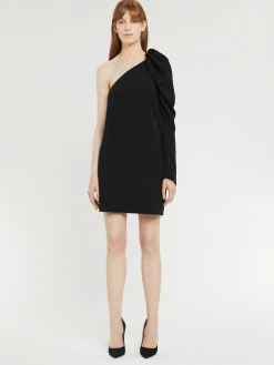 Paule Ka Robe Courte Asymetrique En Crepe Envers Satin<Femme Robes