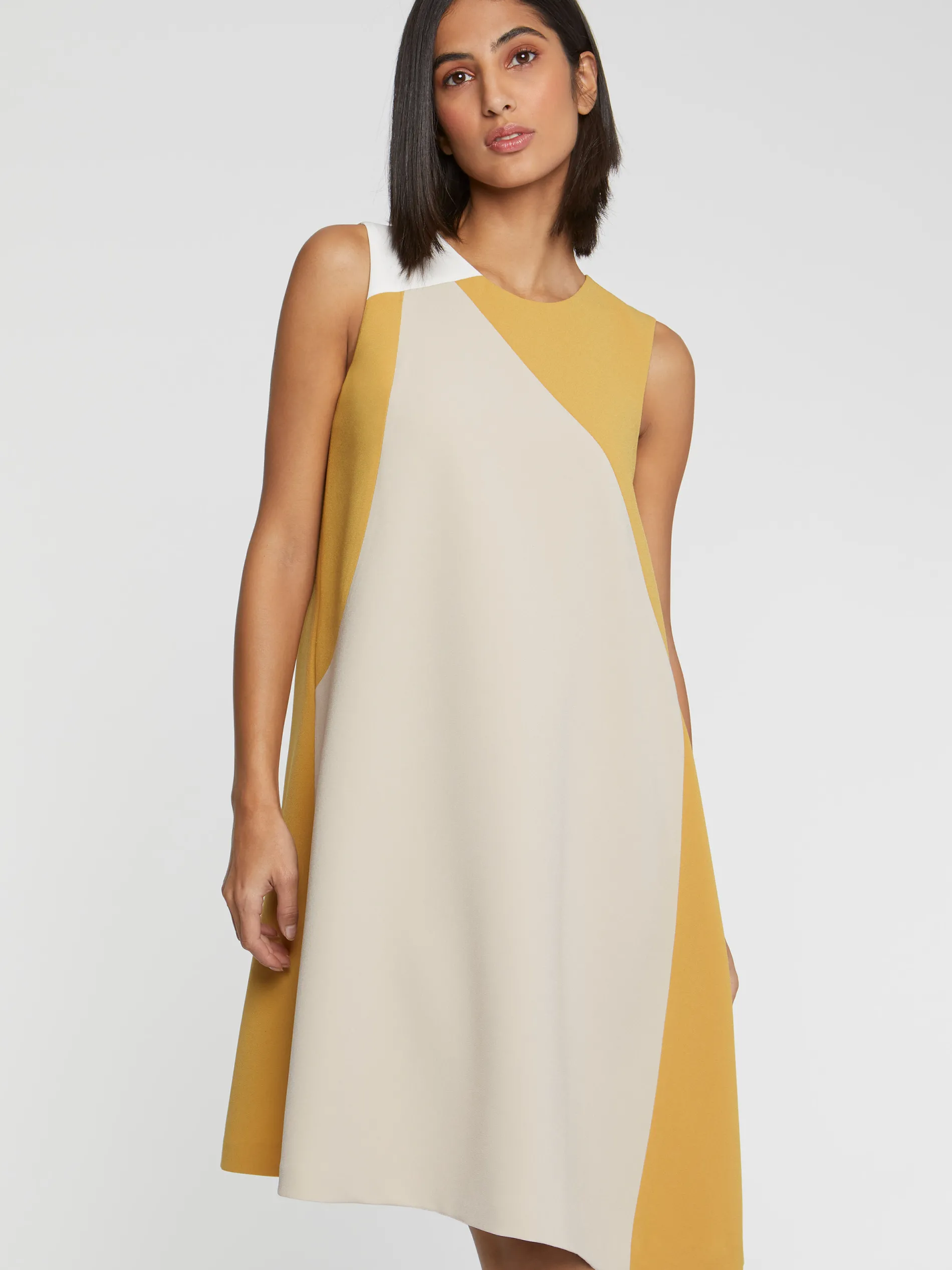 Paule Ka Robe Courte Bicolore En Tissu Crepe<Femme Robes