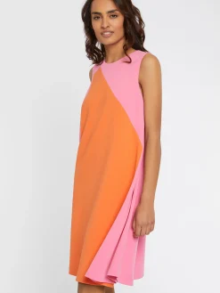 Paule Ka Robe Courte Bicolore En Tissu Crepe<Femme Robes
