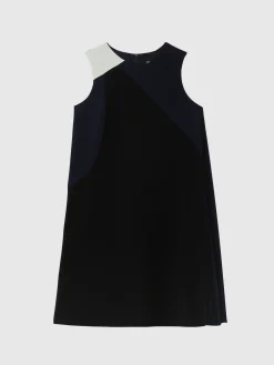 Paule Ka Robe Courte Bicolore En Tissu Crepe<Femme Robes
