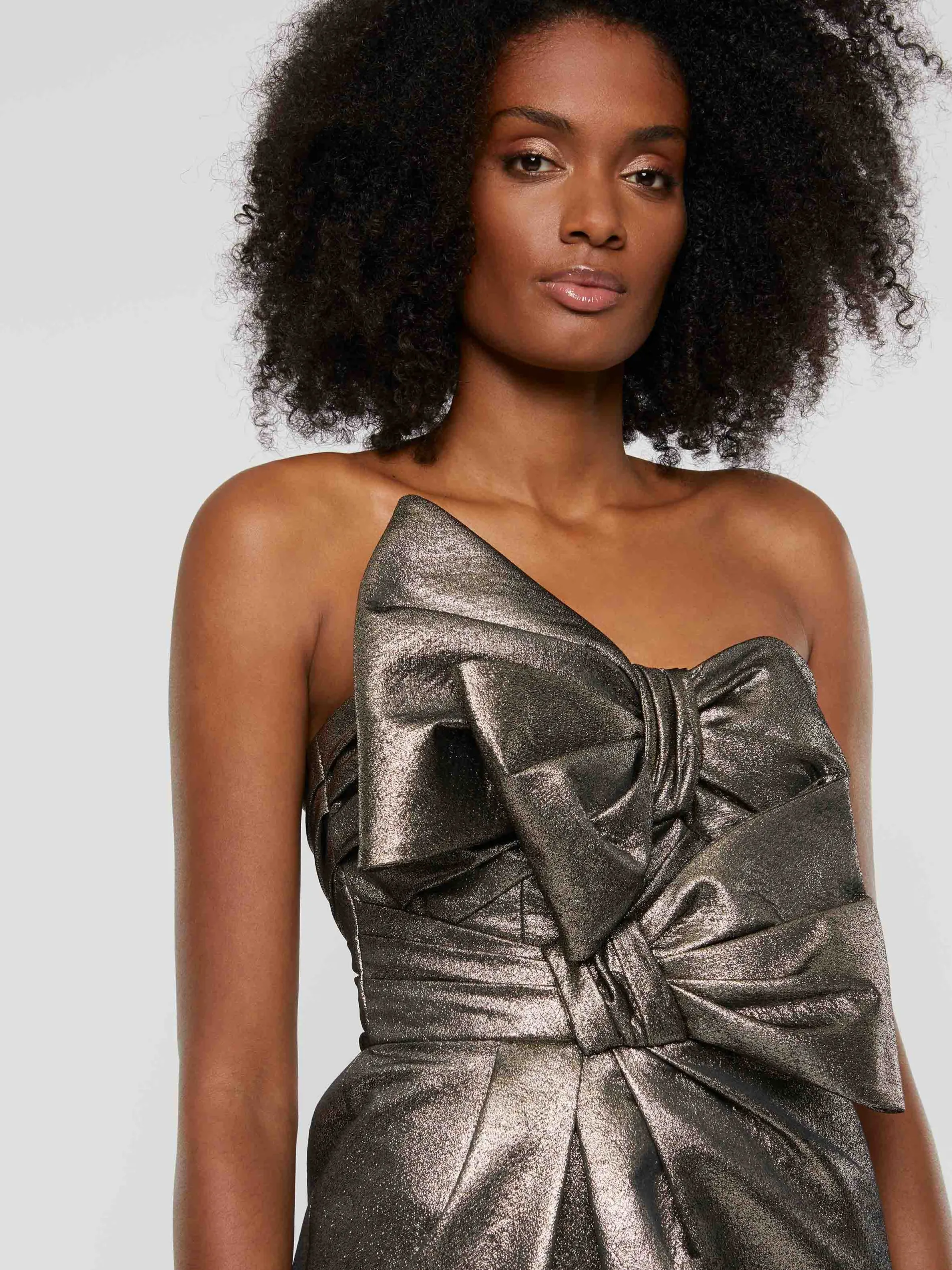 Paule Ka Robe Courte Bustier De Ceremonie En Lame<Femme Robes