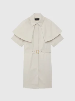Paule Ka Robe Courte Ceinture En Satin De Coton<Femme Robes