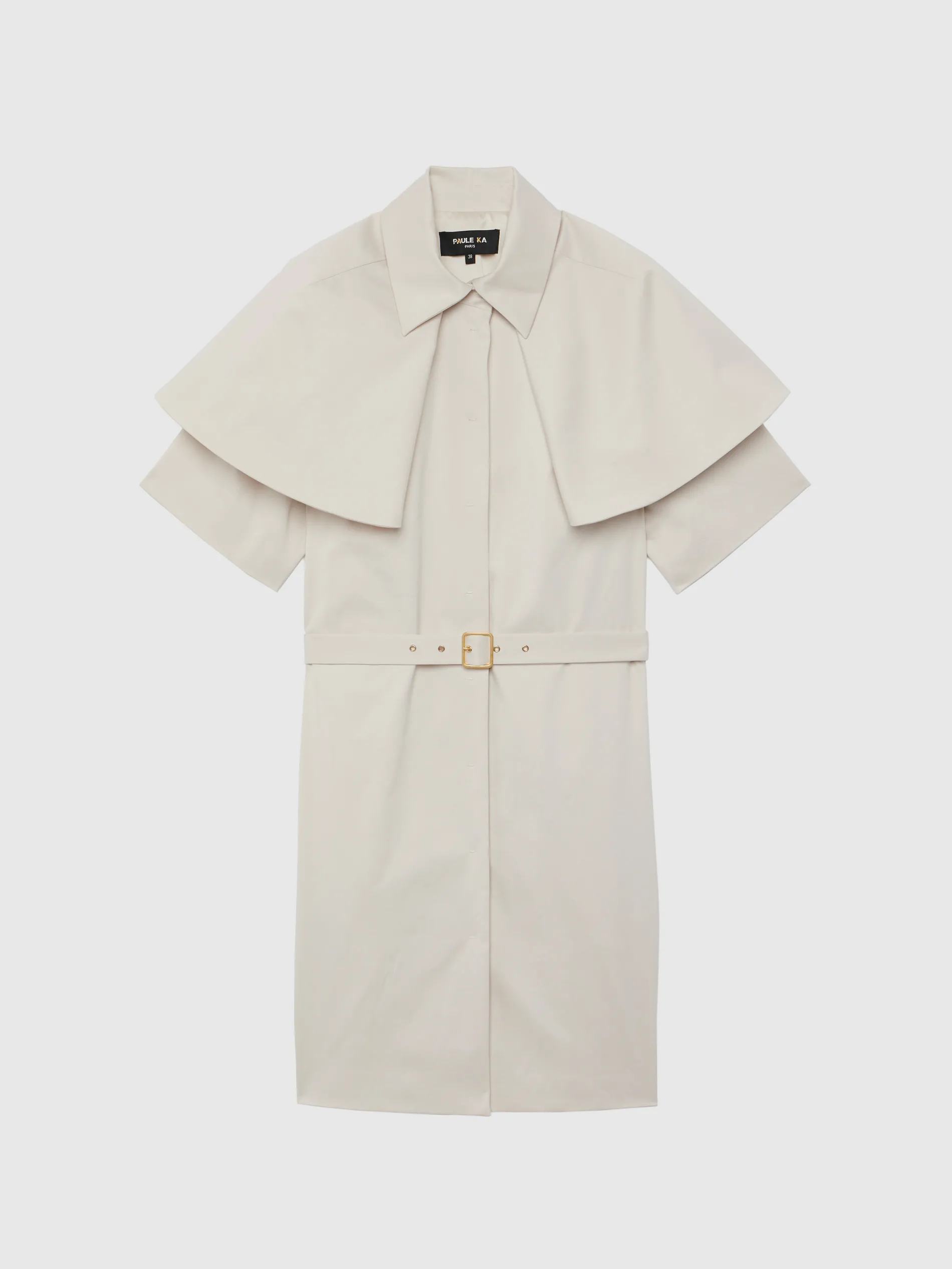 Paule Ka Robe Courte Ceinture En Satin De Coton<Femme Robes