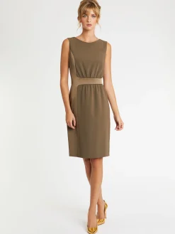 Paule Ka Robe Courte Coupe Droite En Tissu Crepe<Femme Robes