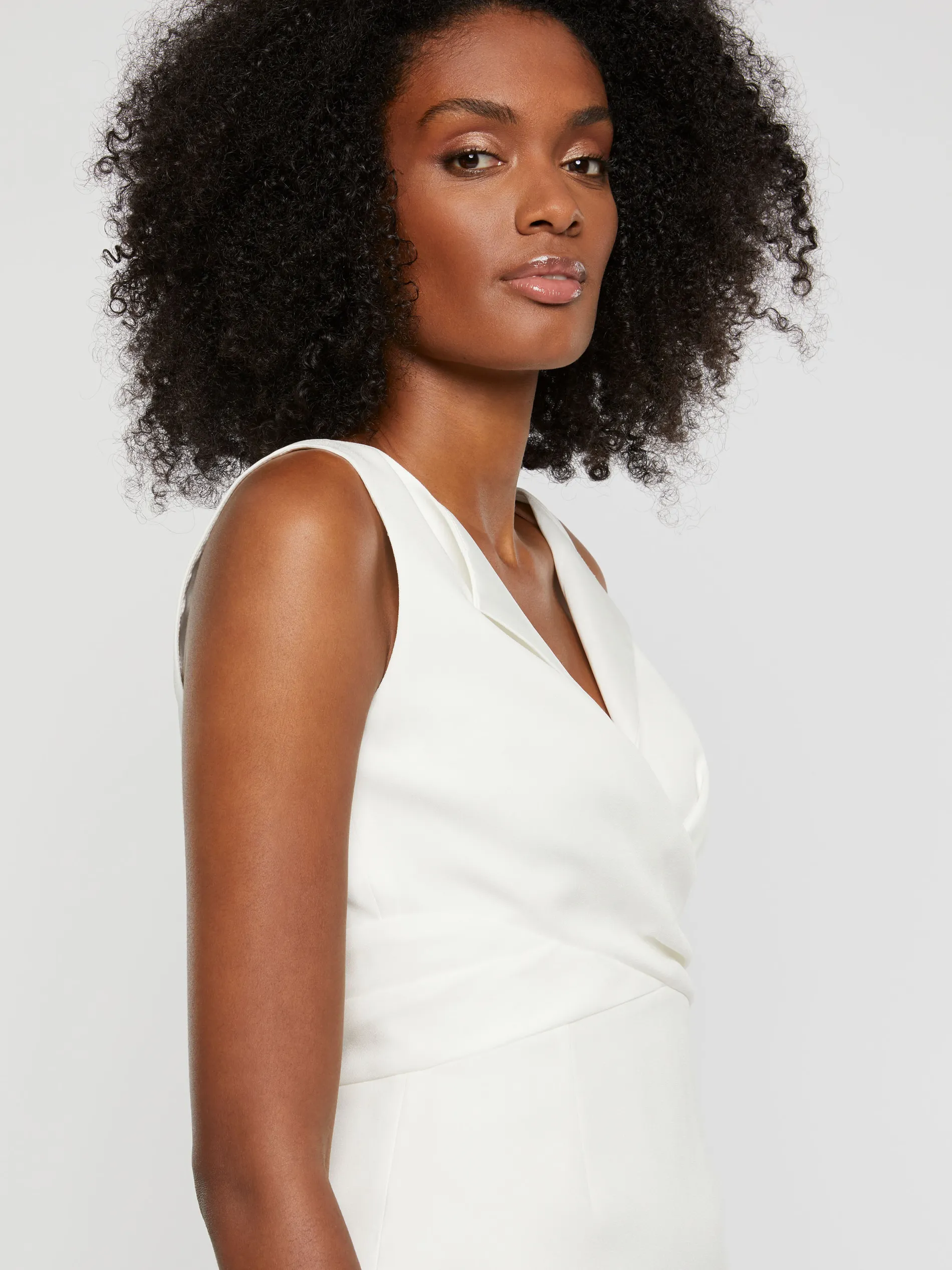 Paule Ka Robe Courte Croisee En Crepe Envers Satin<Femme Robes