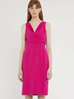 Paule Ka Robe Courte Croisee En Crepe Envers Satin<Femme Robes