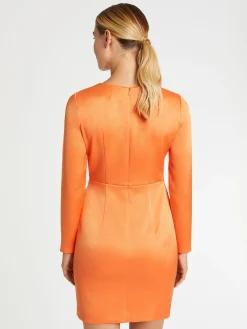 Paule Ka Robe Courte Croisee En Crepe De Satin<Femme Robes