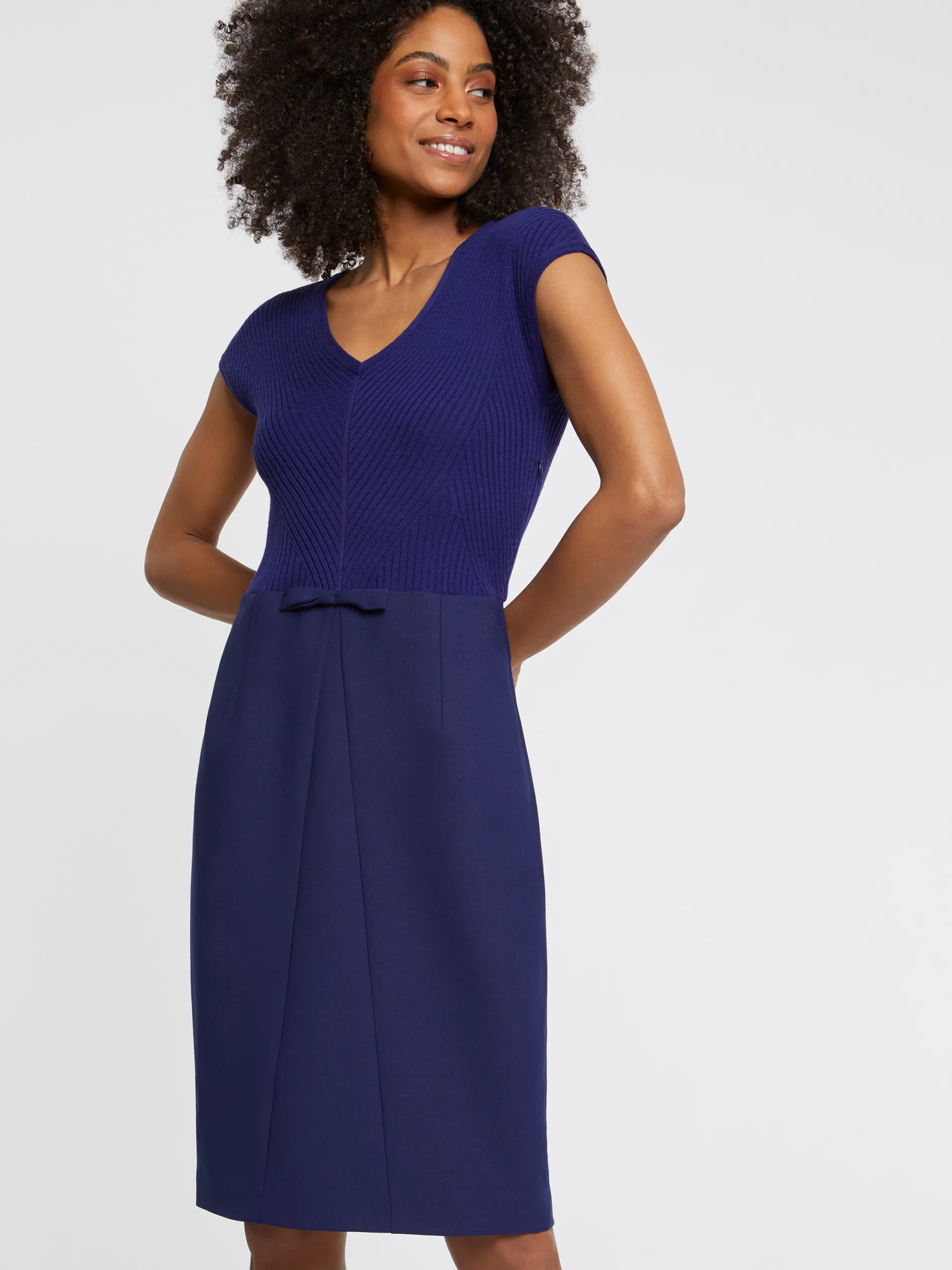 Paule Ka Robe Courte Droite En Laine Fine<Femme Robes