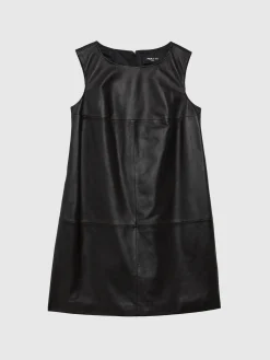 Paule Ka Robe Courte Sans Manches En Cuir D'Agneau<Femme Robes