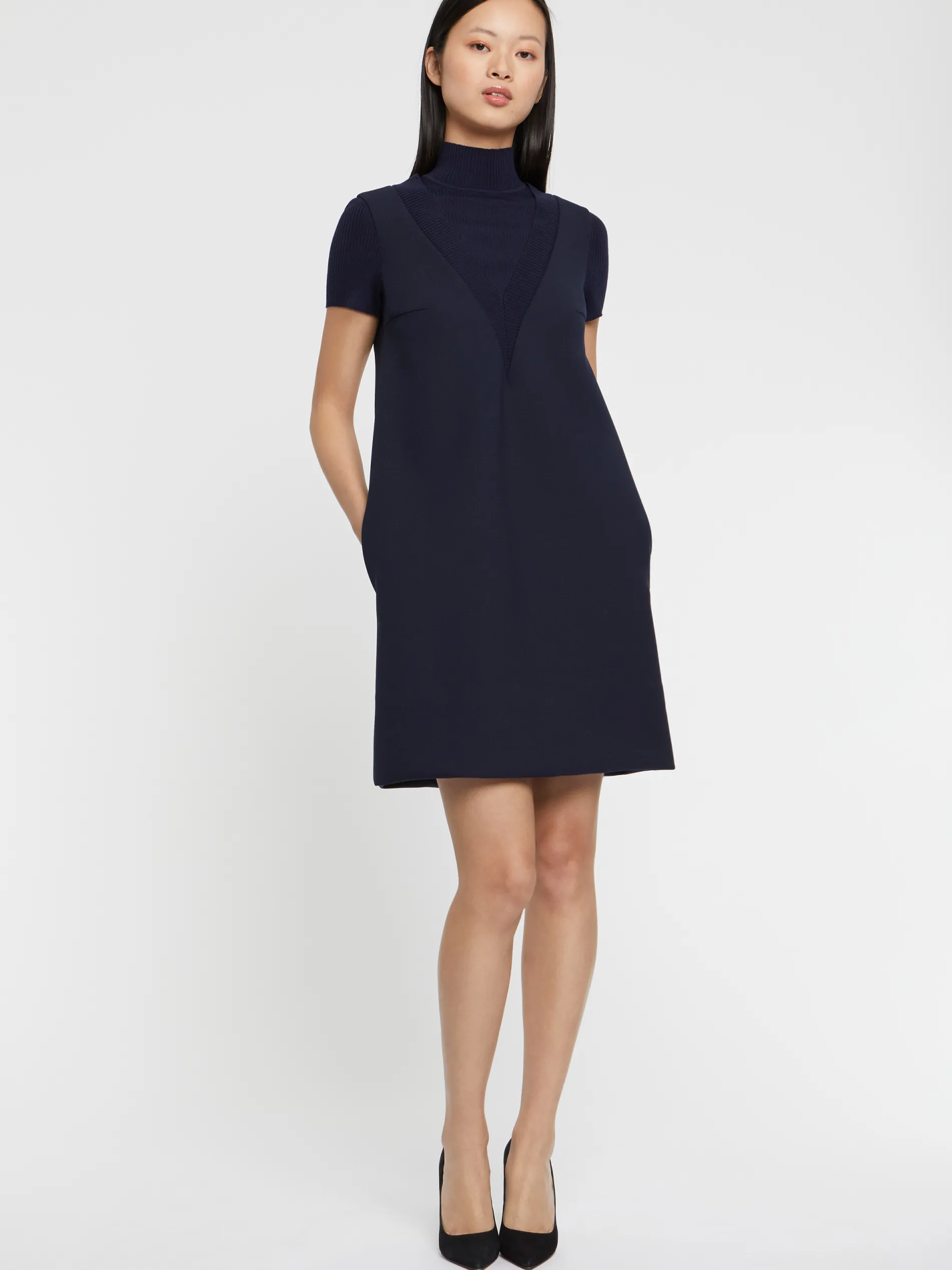 Paule Ka Robe Courte Trapeze En Trompe L'Oeil<Femme Robes