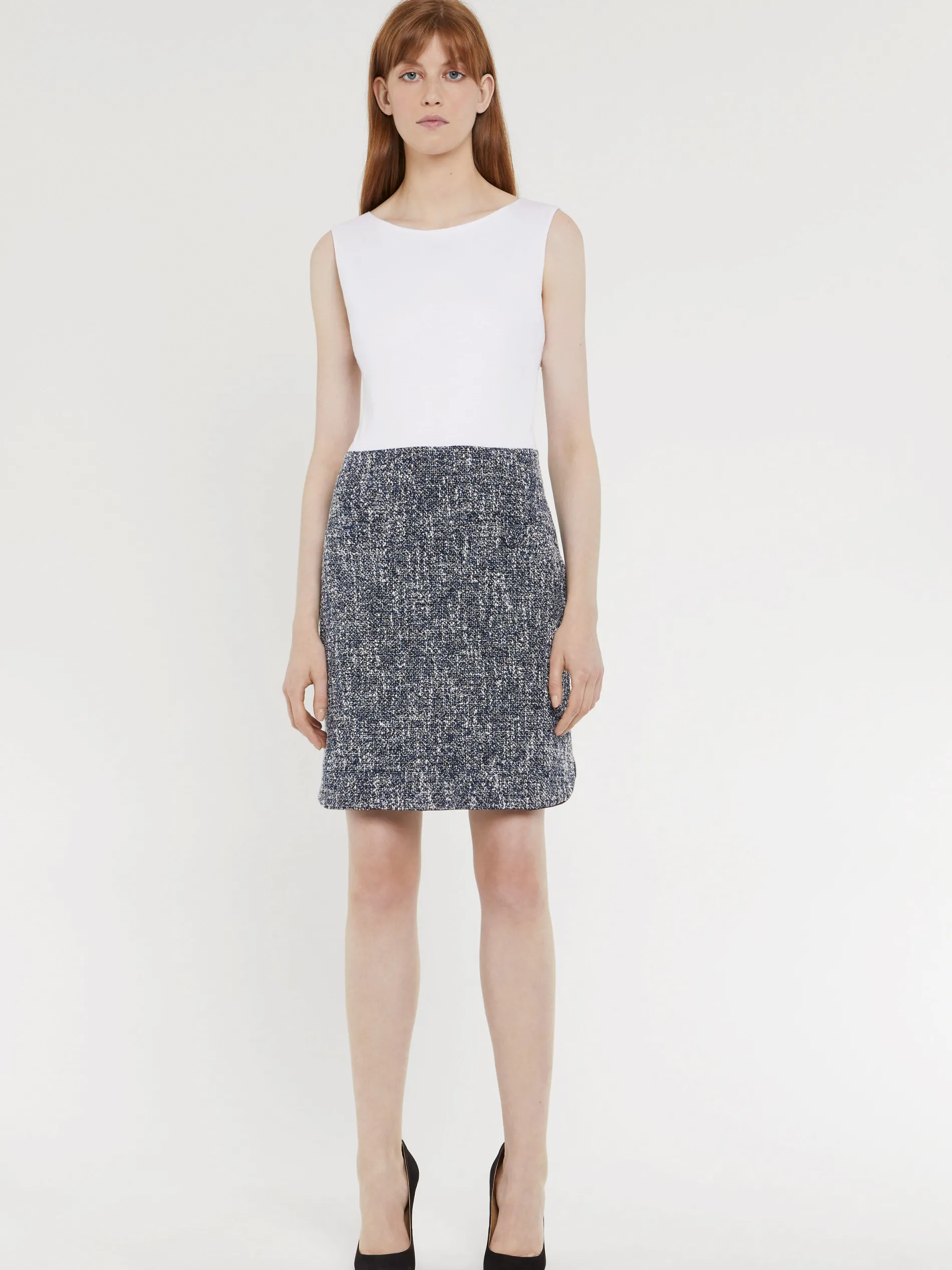Paule Ka Robe Courte Trompe-L?Oeil En Tweed Et Coton<Femme Robes