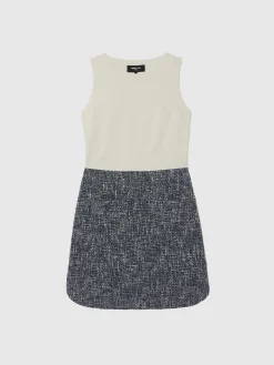 Paule Ka Robe Courte Trompe-L?Oeil En Tweed Et Coton<Femme Robes