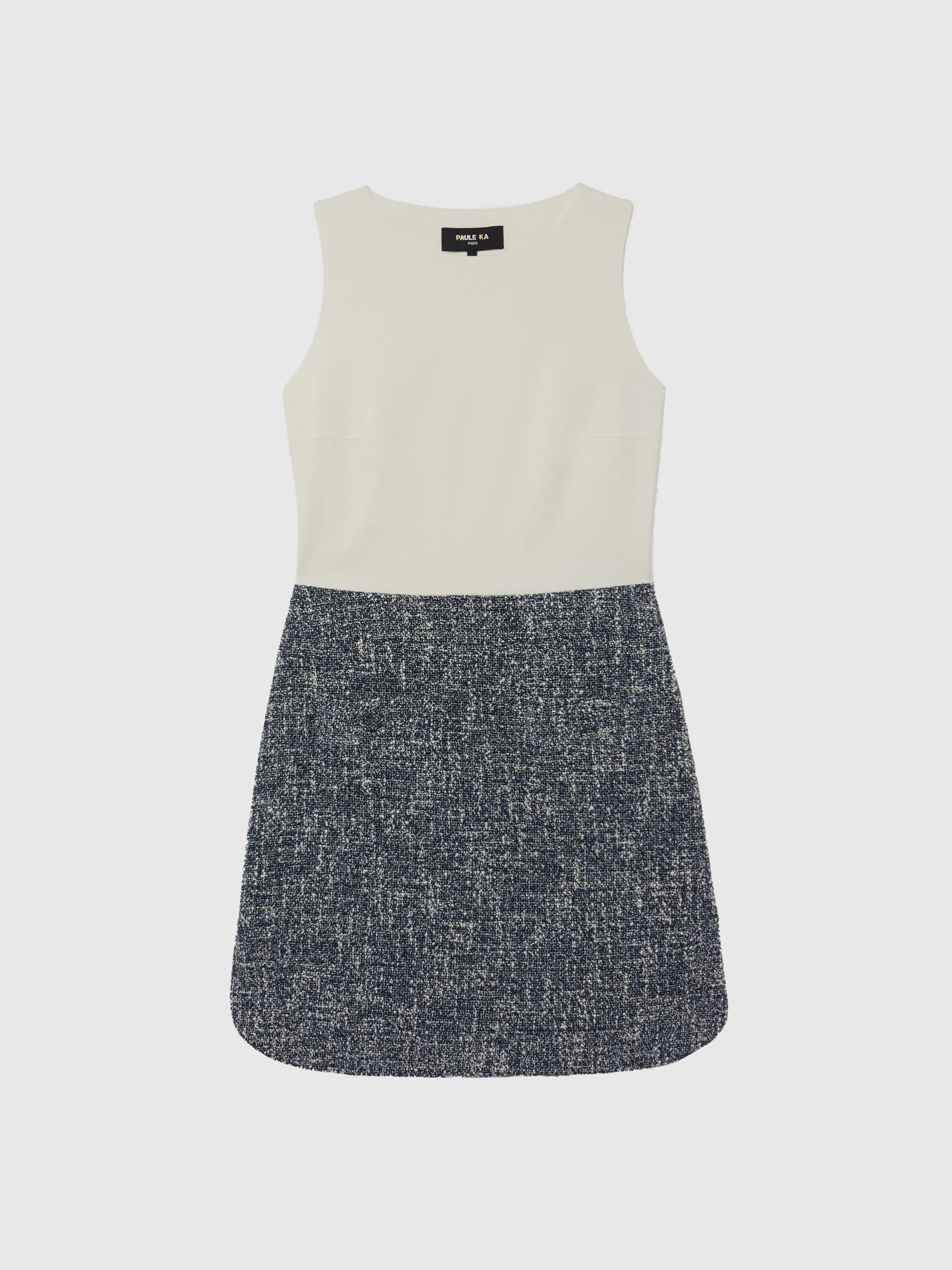 Paule Ka Robe Courte Trompe-L?Oeil En Tweed Et Coton<Femme Robes