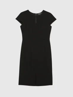 Paule Ka Robe Droite Manches Courtes En Crepe Envers Satin<Femme Robes