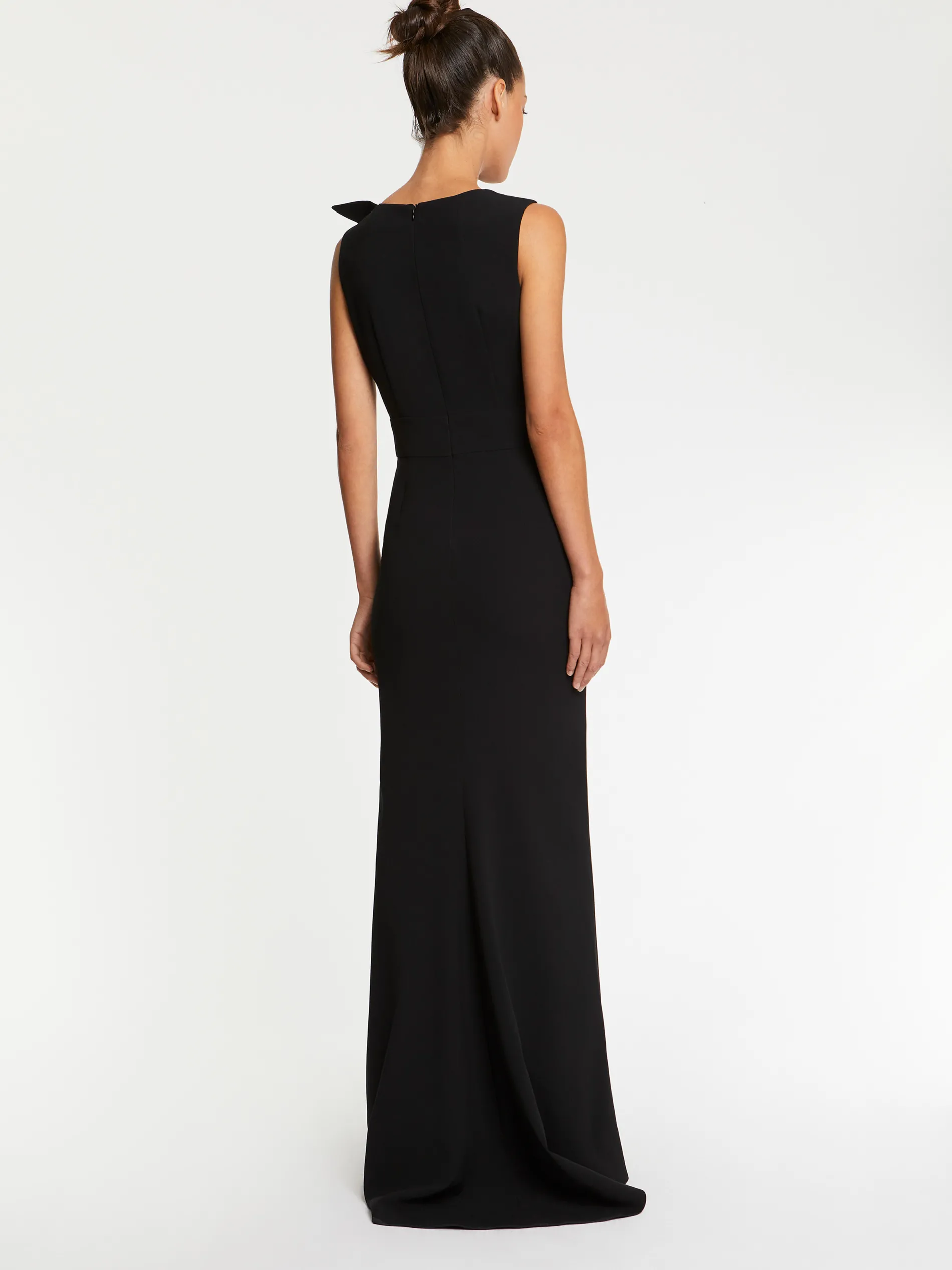 Paule Ka Robe Longue A Noeud En Crepe Envers Satin<Femme Robes