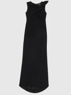 Paule Ka Robe Longue A Noeud En Crepe Envers Satin<Femme Robes