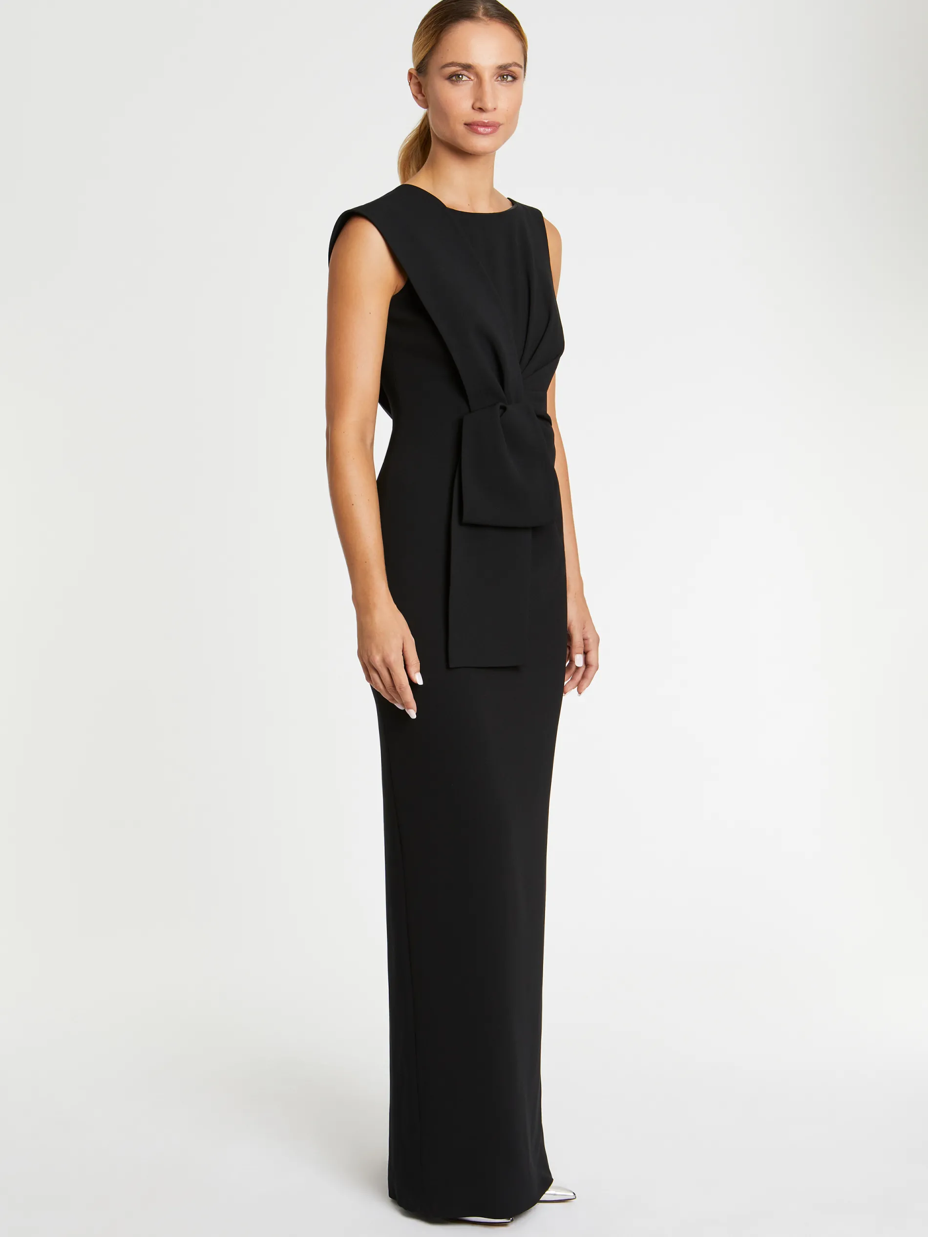 Paule Ka Robe Longue De Ceremonie A Noeud En Satin<Femme Robes