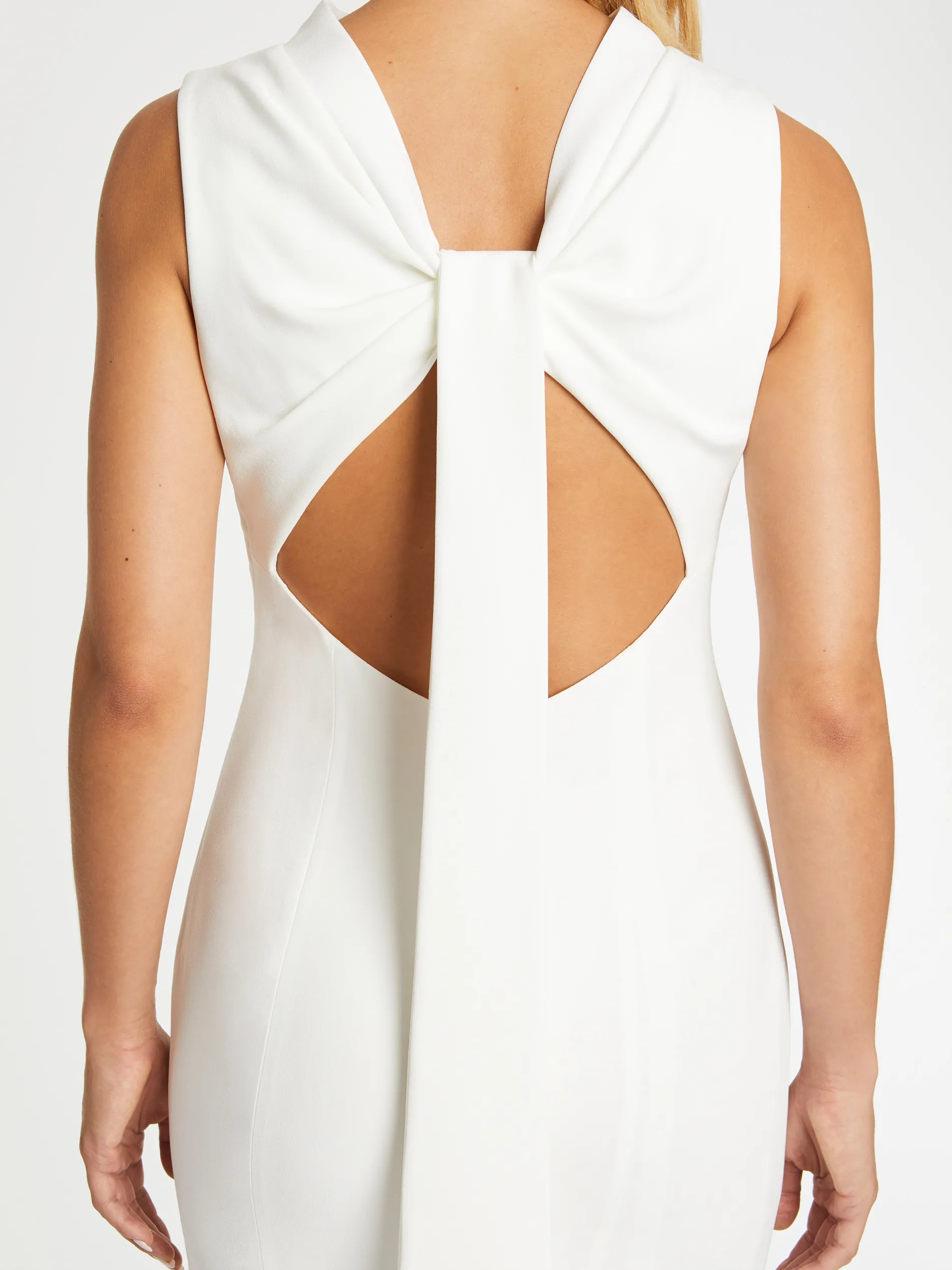 Paule Ka Robe Longue Dos Nu En Crepe Envers Satin<Femme Robes