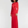 Paule Ka Robe Longue En Crepe Envers Satin<Femme Robes