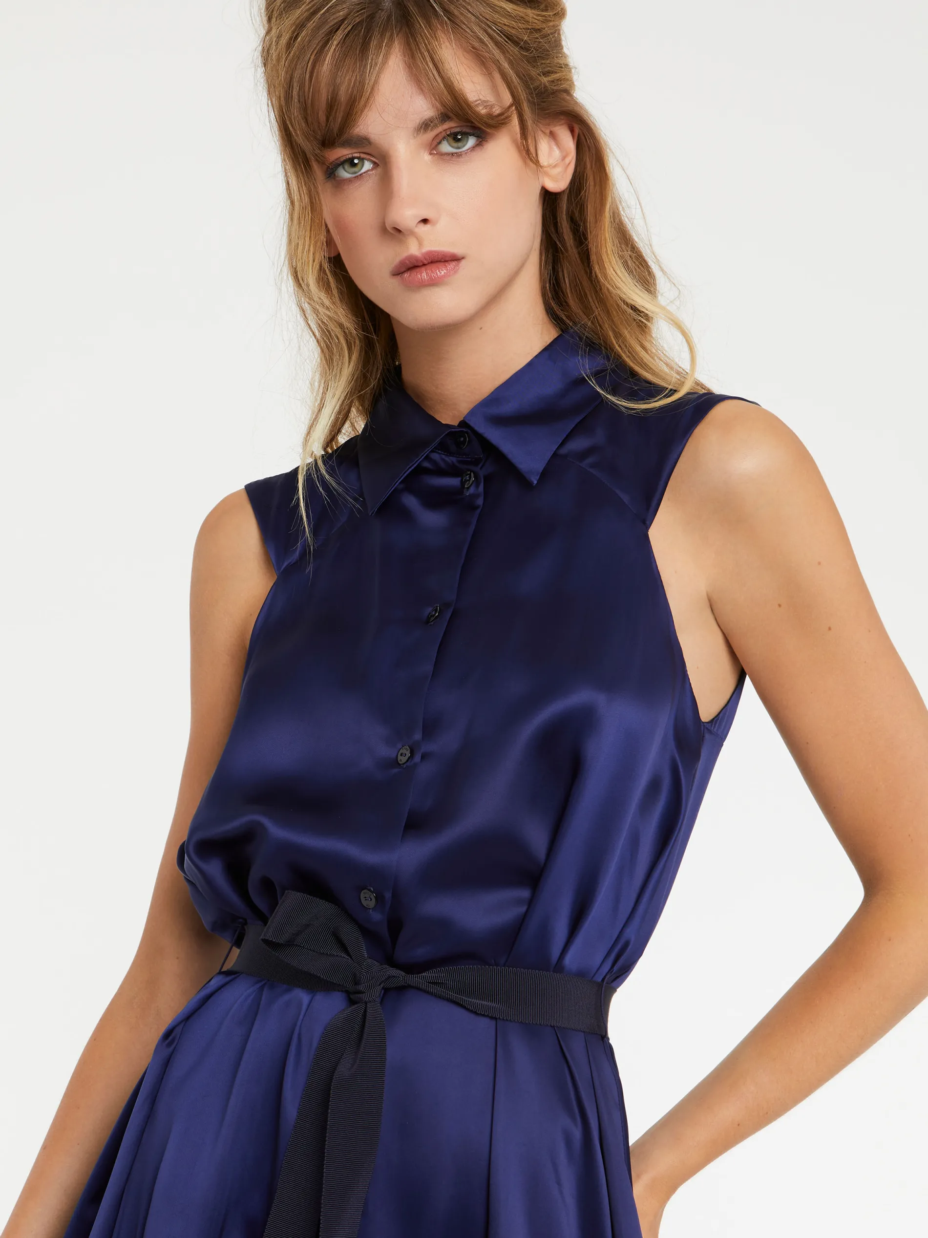 Paule Ka Robe Longue En Satin Fluide<Femme Robes