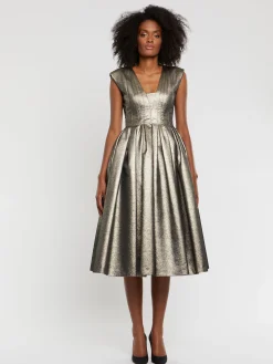Paule Ka Robe Midi De Ceremonie En Lame<Femme Robes