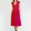 Paule Ka Robe Midi Volumineuse En Crepe<Femme Robes
