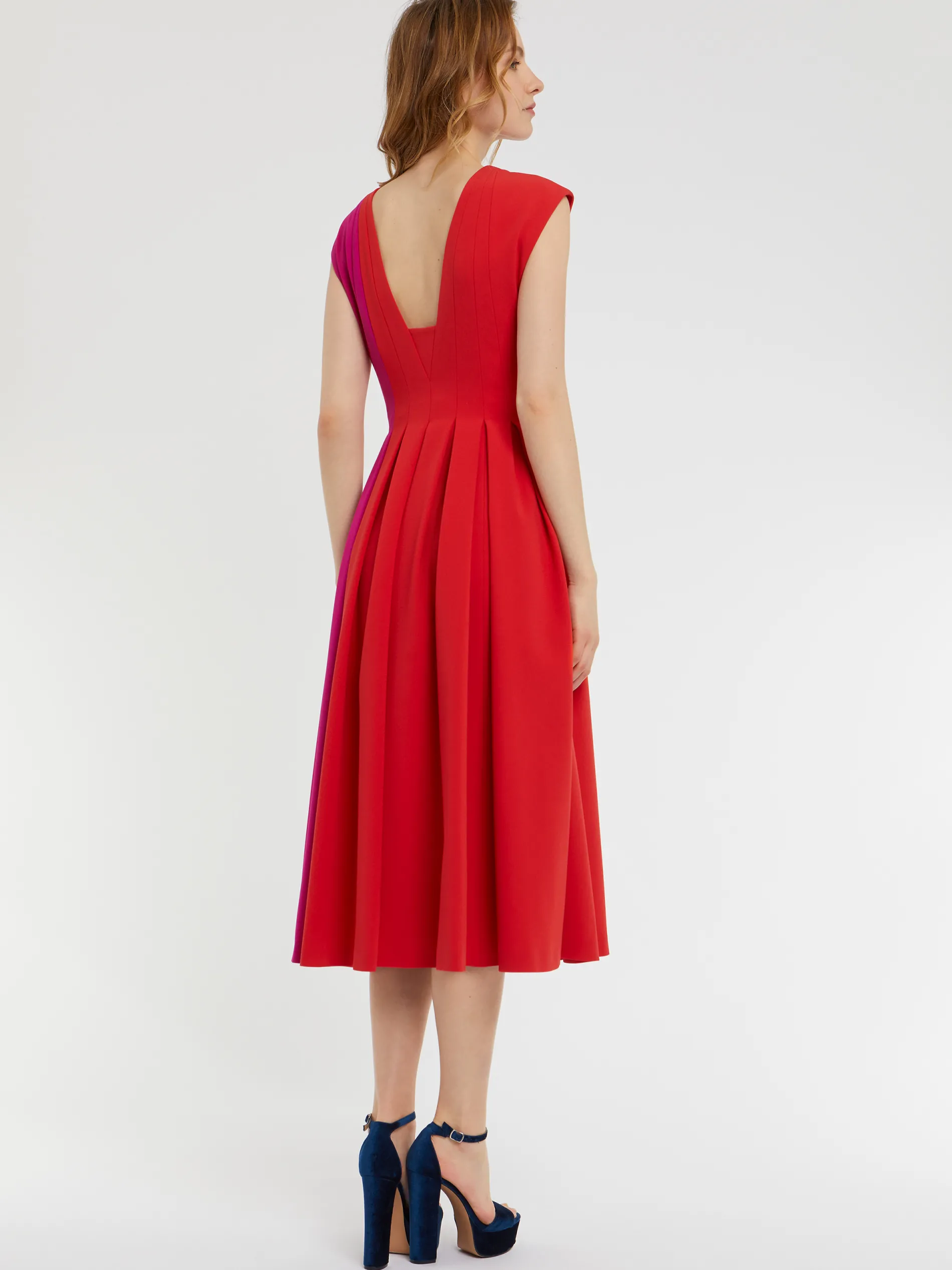 Paule Ka Robe Midi Volumineuse En Crepe<Femme Robes