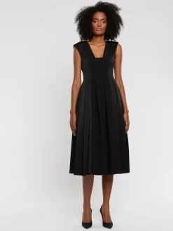 Paule Ka Robe Midi Volumineuse En Crepe<Femme Robes