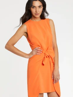 Paule Ka Robe Nouee En Crepe Envers Satin<Femme Robes