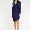 Paule Ka Robe Portefeuille En Satin Fluide<Femme Robes