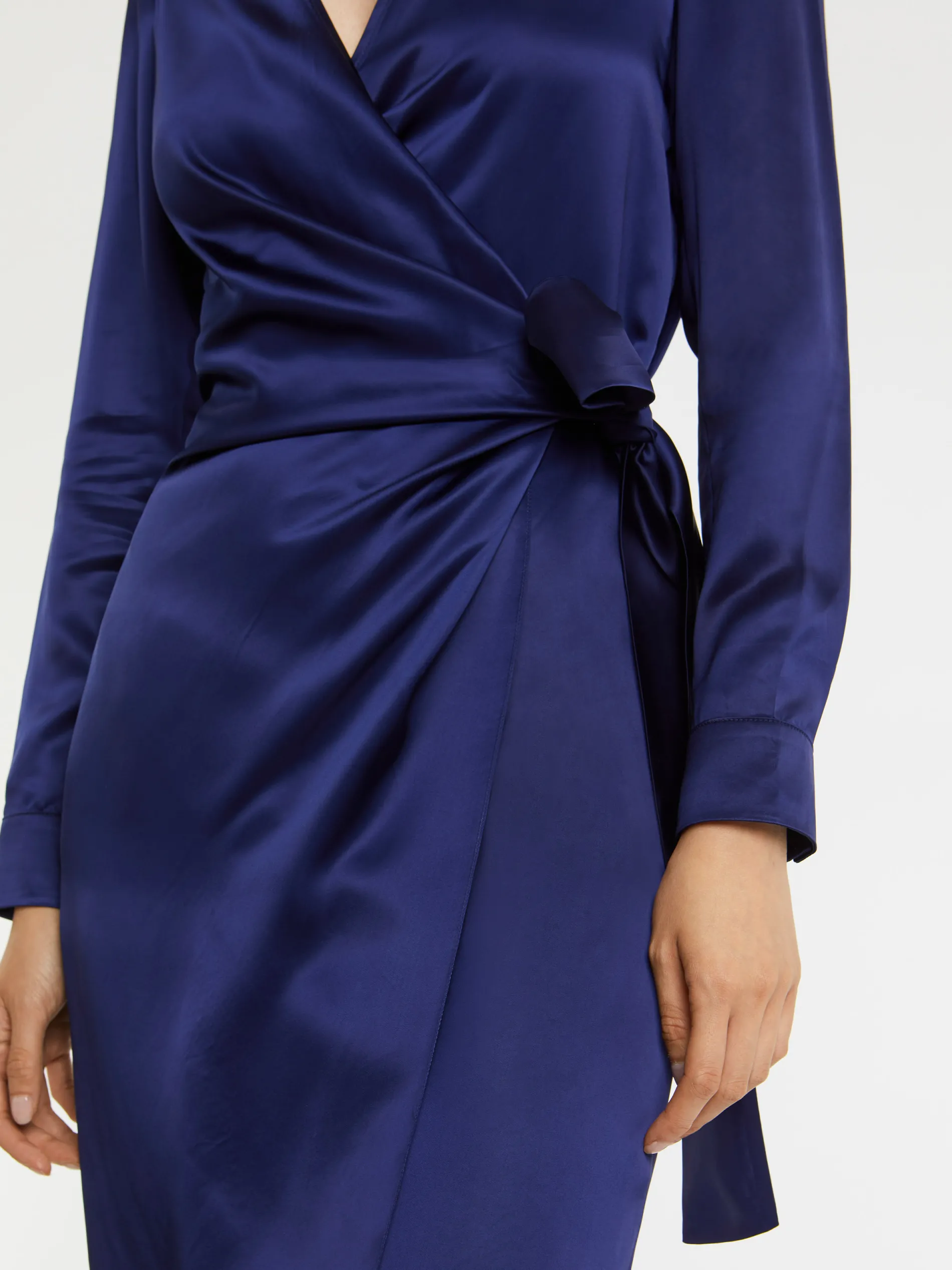 Paule Ka Robe Portefeuille En Satin Fluide<Femme Robes