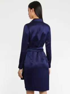 Paule Ka Robe Portefeuille En Satin Fluide<Femme Robes