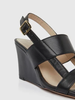 Paule Ka Sandales Compensees En Cuir Lisse<Femme Accessoires