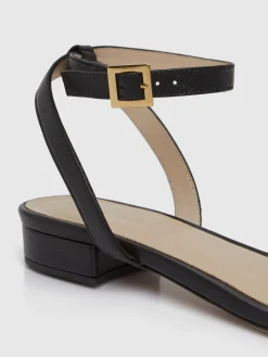 Paule Ka Sandales Plates En Cuir Lisse<Femme Accessoires