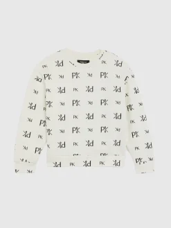 Paule Ka Sweat-Shirt Brode En Double Jersey<Femme Pulls Et Cardigans