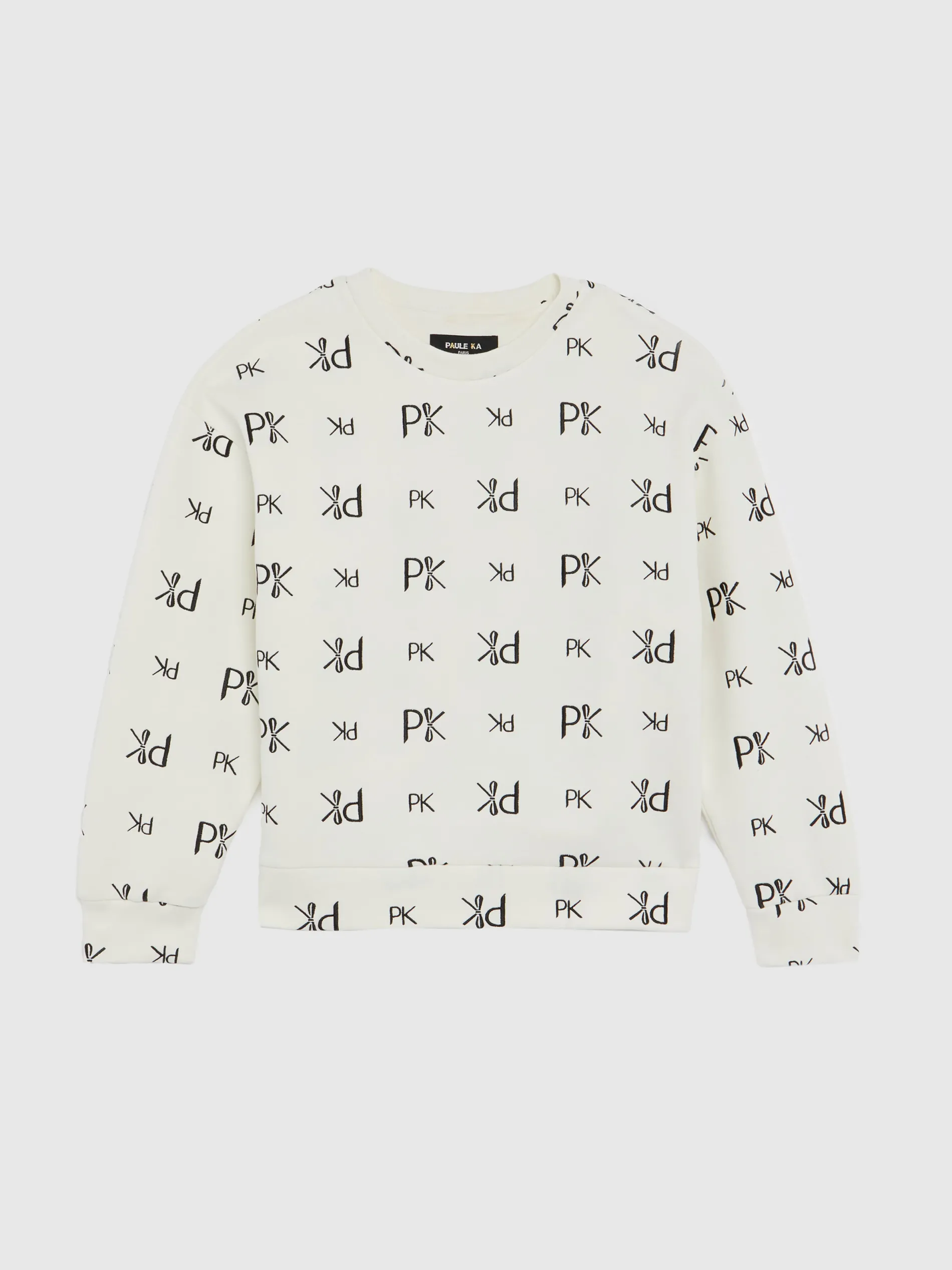Paule Ka Sweat-Shirt Brode En Double Jersey<Femme Pulls Et Cardigans