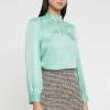 Paule Ka Top En Soie A Col Montant<Femme Tops