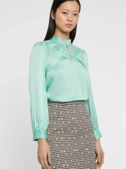 Paule Ka Top En Soie A Col Montant<Femme Tops