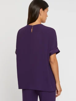 Paule Ka Top Fluide En Crepe Envers Satin<Femme Tops