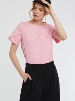 Paule Ka Top Manches Courtes En Popeline De Coton<Femme Tops