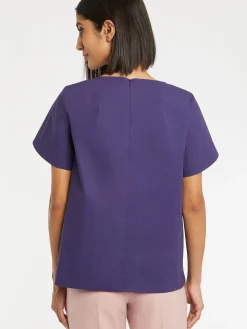 Paule Ka Top Manches Courtes En Popeline De Coton<Femme Tops