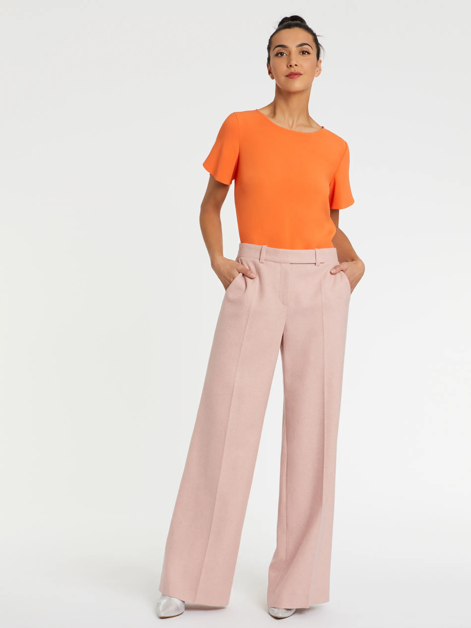 Paule Ka Top Manches Courtes En Tissu Crepe<Femme Tops