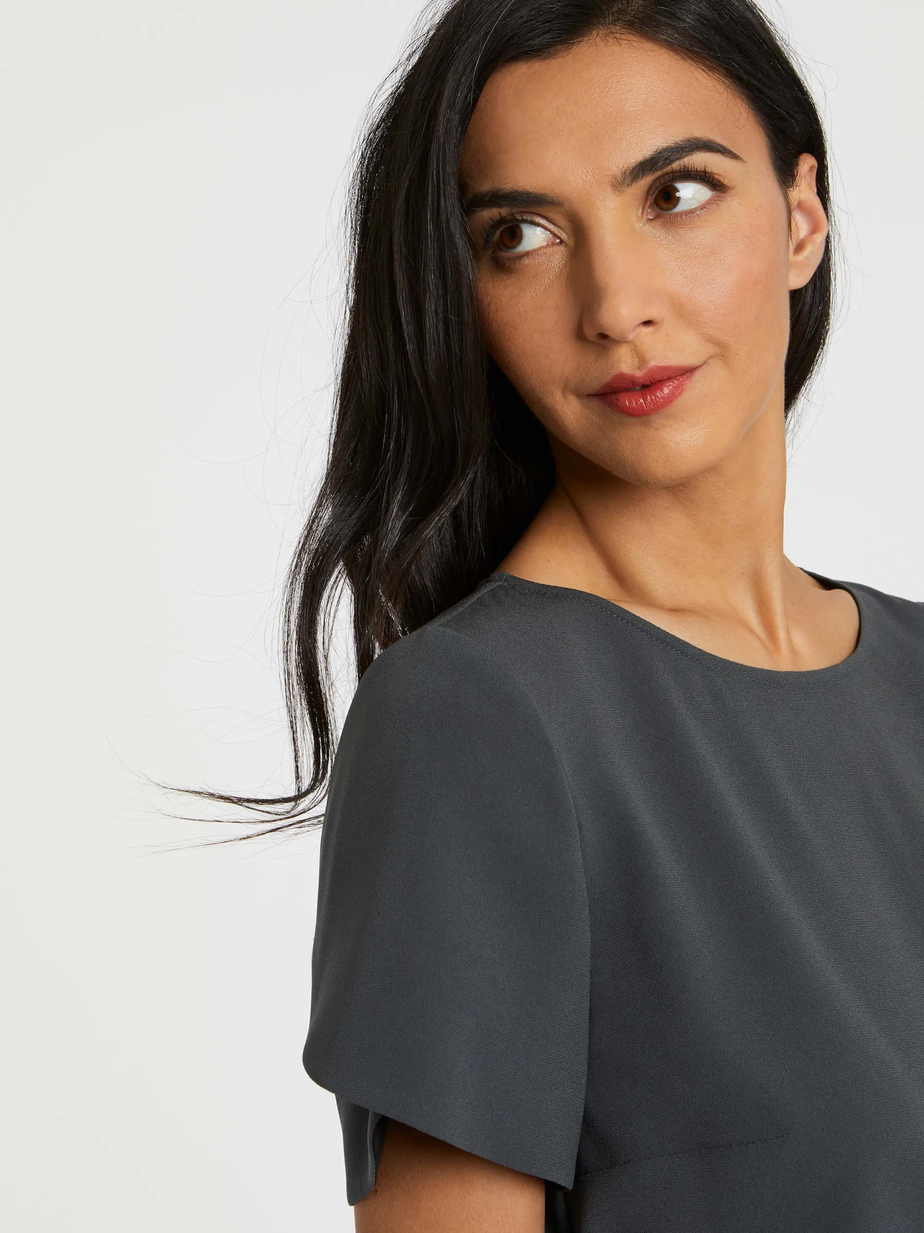 Paule Ka Top Manches Courtes En Tissu Crepe<Femme Tops