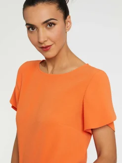 Paule Ka Top Manches Courtes En Tissu Crepe<Femme Tops