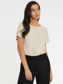 Paule Ka Top Manches Courtes En Tissu Crepe<Femme Tops
